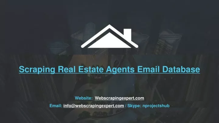 scraping real estate agents email database