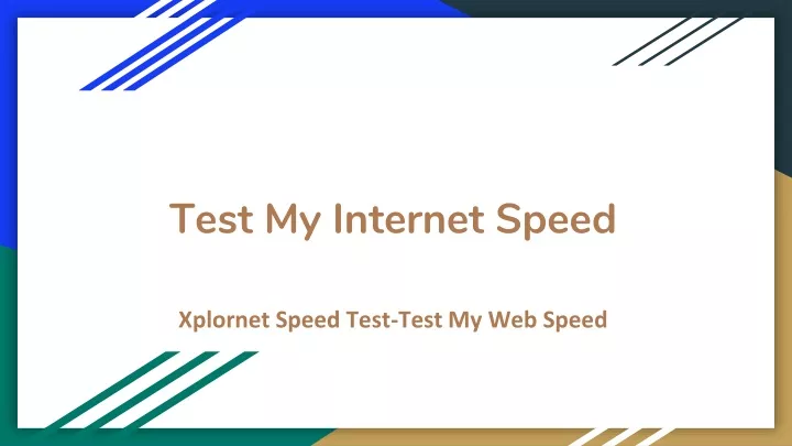 test my internet speed