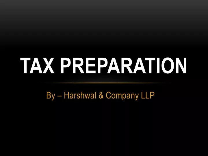 tax preparation
