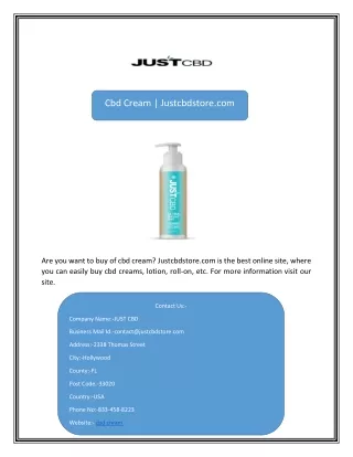 cbd cream