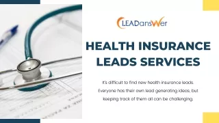 Health Insurance Leads Services