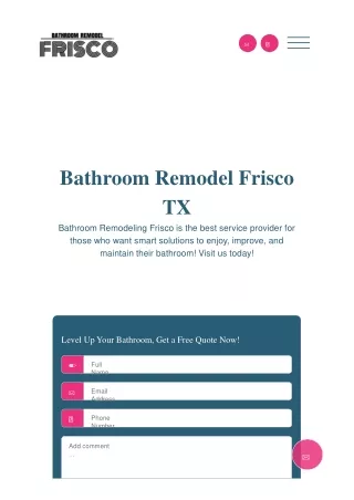 bathroom remodeling frisco tx