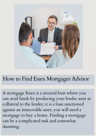 How to Find The Essex Mortgages Advisor  | Sterling Capital Group