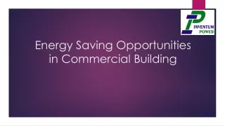 How can we save energy in commercial buildings