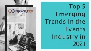 Top 5 emerging trends in the Events Industry in 2021