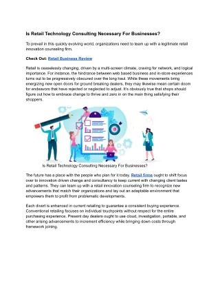 Is Retail Technology Consulting Necessary For Businesses?