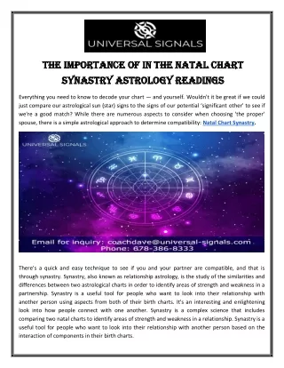 Natal Chart Synastry