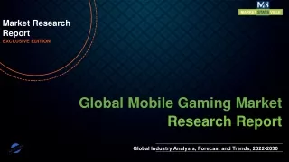 Mobile Gaming Market Growing Geriatric Population to Boost Growth 2030
