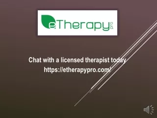 chat with a licensed therapist today https etherapypro com