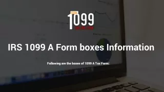 irs 1099 a form boxes information