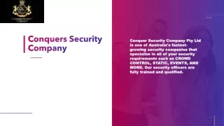 Conquers Security Company | security company brisbane