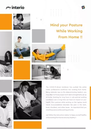 mind your posture while working from home