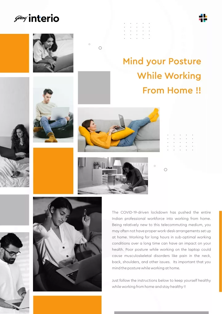 mind your posture while working from home