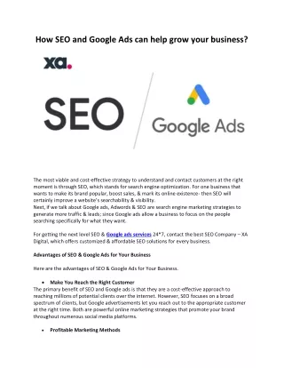 How SEO and Google Ads can help grow your business