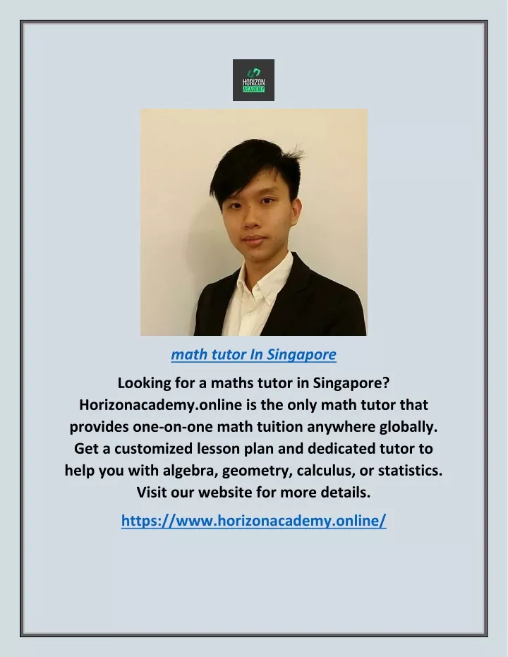 math tutor in singapore