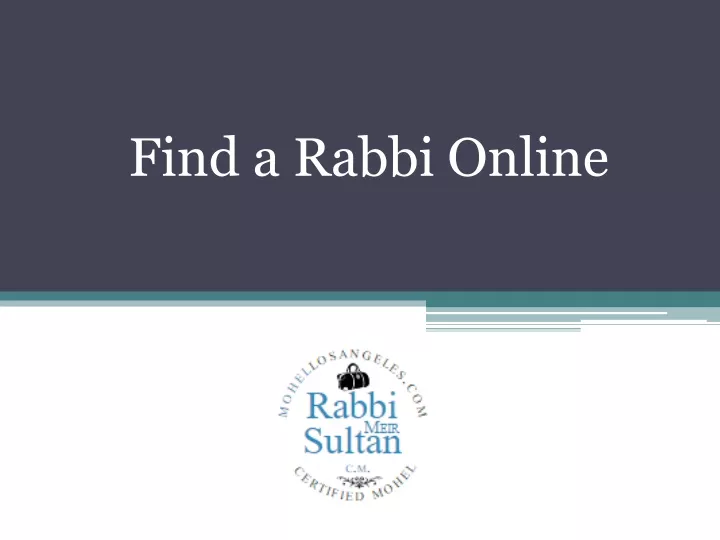 find a rabbi online