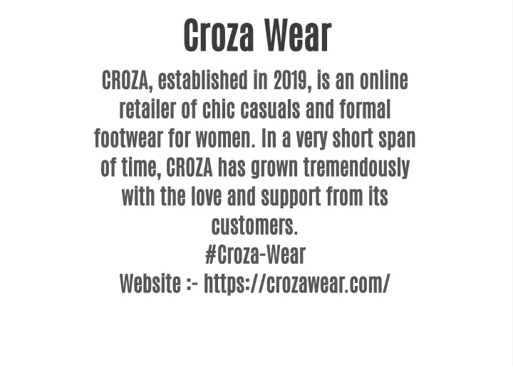 croza wear