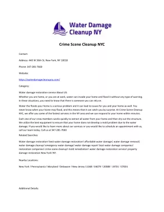 crime scene cleanup nyc
