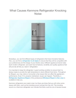 What Causes Kenmore Refrigerator Knocking Noise