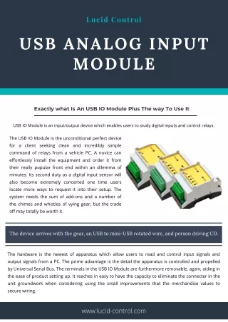 USB Analog Input Module