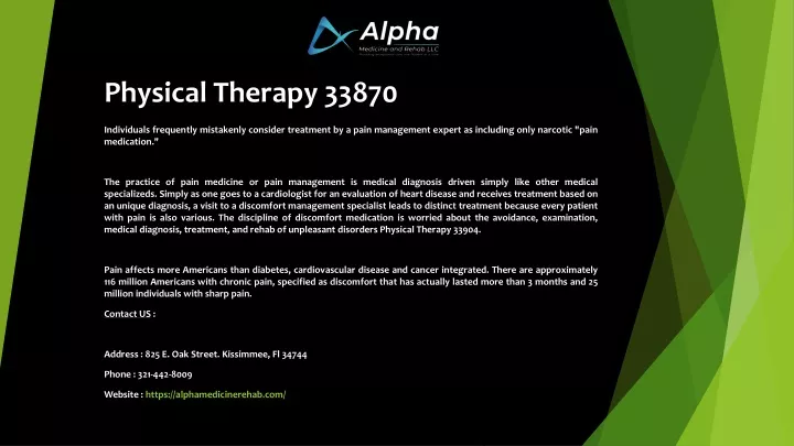 physical therapy 33870