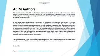acim authors