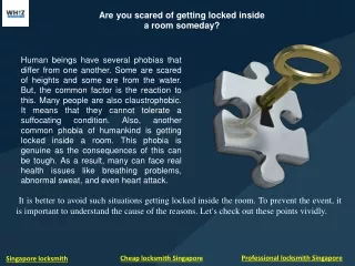 are you scared of getting locked inside a room