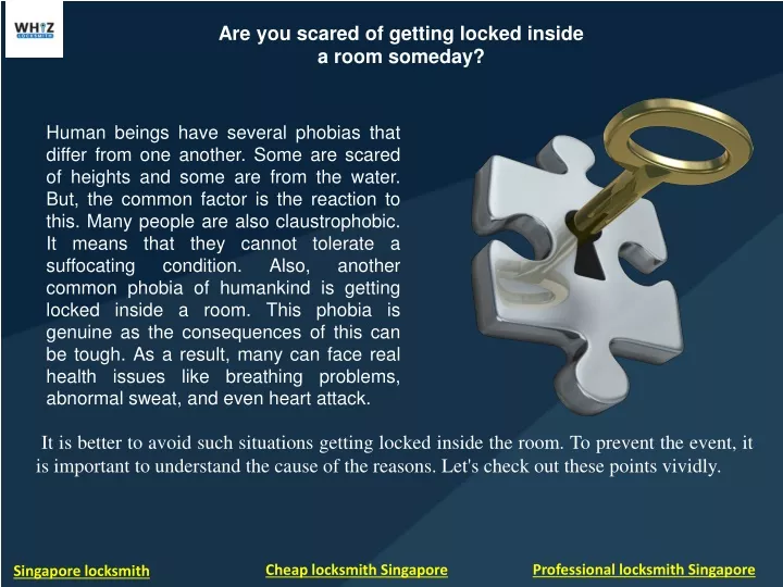 are you scared of getting locked inside a room