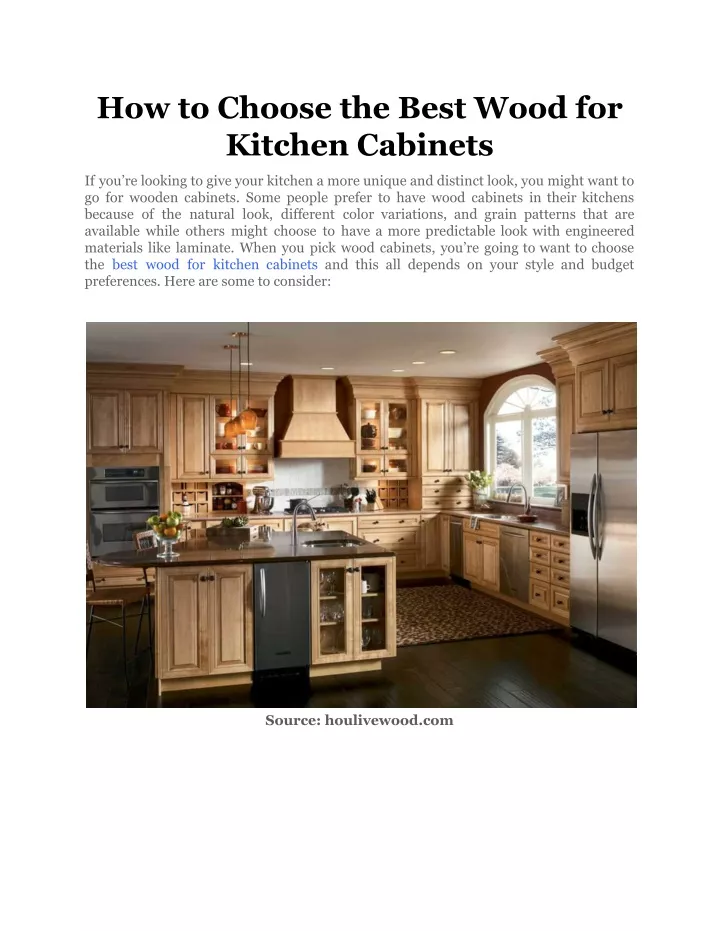 how to choose the best wood for kitchen cabinets