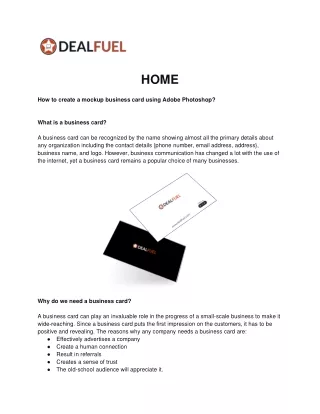Business Card Mockup Free PSD | DealFuel