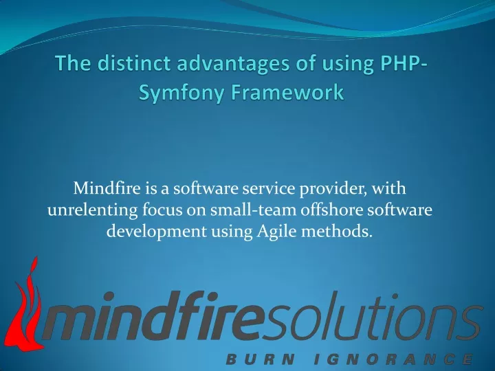 mindfire is a software service provider with