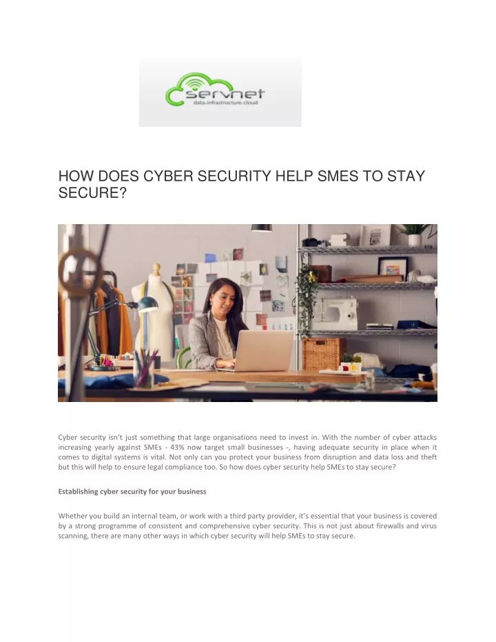 Ppt How Does Cyber Security Help Smes To Stay Secure Servnet Ltd Powerpoint Presentation