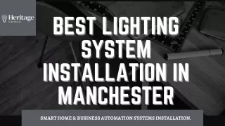 Best lighting System Installation in Manchester