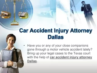 Car Accident Injury Attorney Dallas