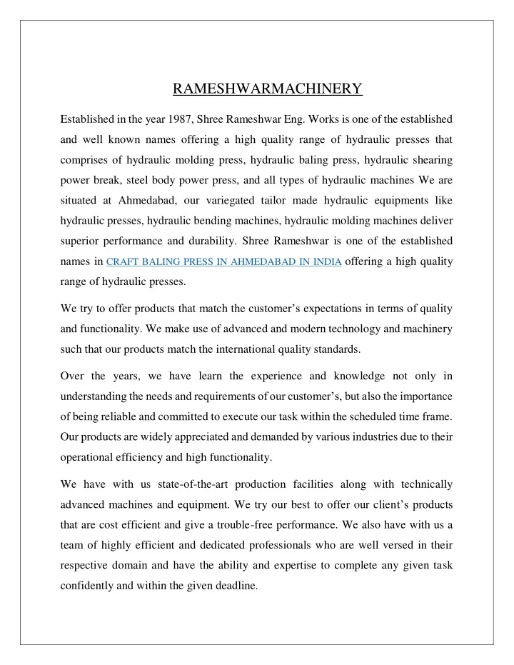 rameshwarmachinery