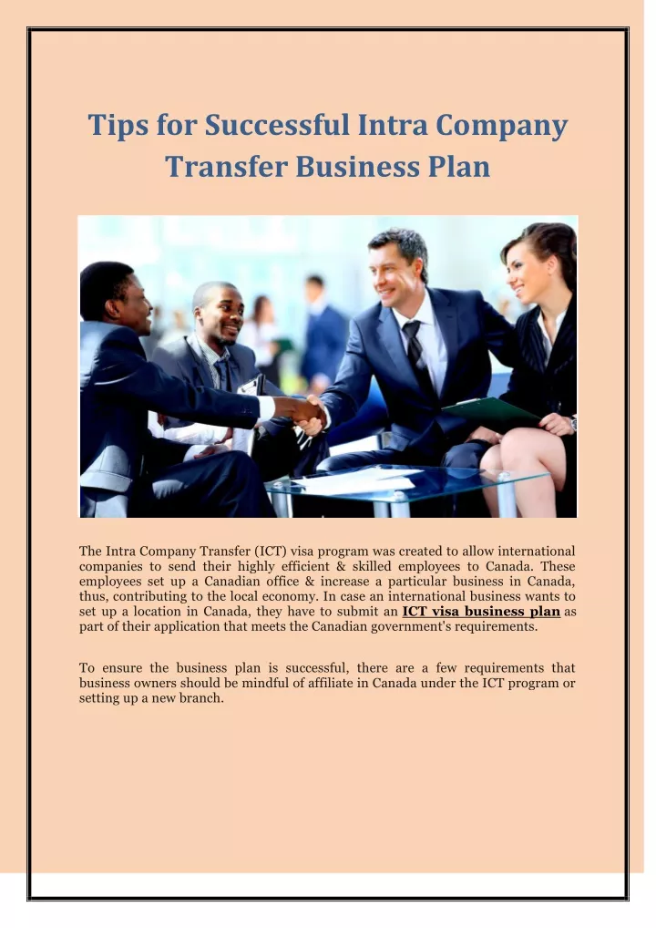 tips for successful intra company transfer
