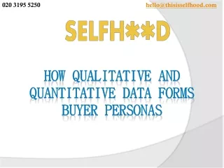 how qualitative and quantitative data forms buyer personas