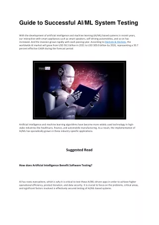 guide to successful ai ml system testing