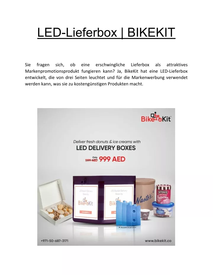 led lieferbox bikekit