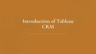 introduction of tableau crm