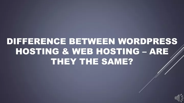 difference between wordpress hosting web hosting are they the same