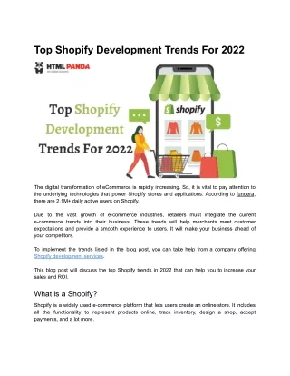 top shopify development trends for 2022