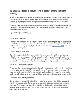12 effective tactics to include in your search