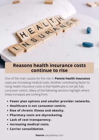 Reasons health insurance costs continue to rise