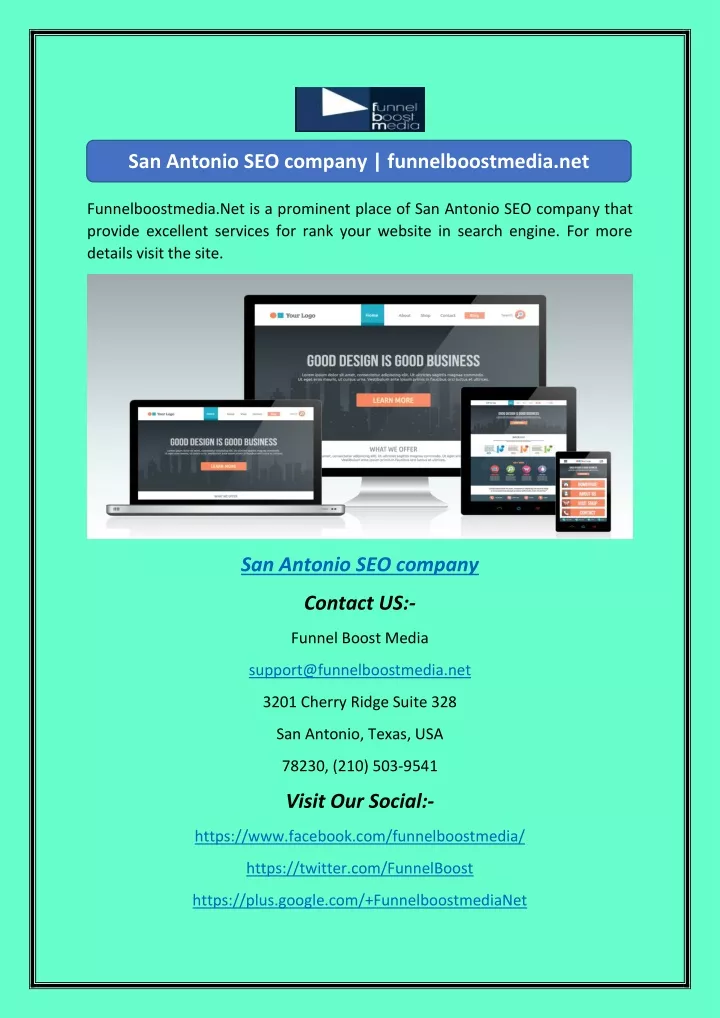 san antonio seo company funnelboostmedia net