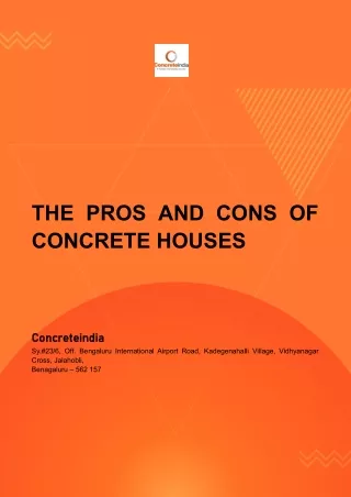 the pros and cons of concrete houses