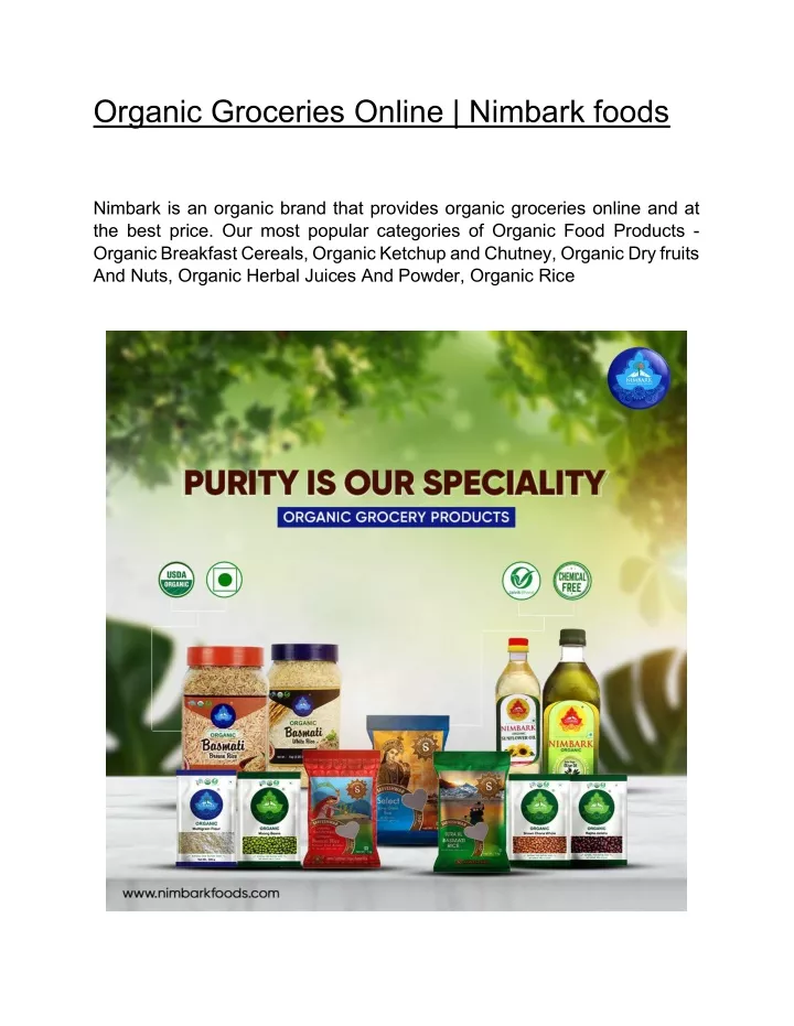 organic groceries online nimbark foods