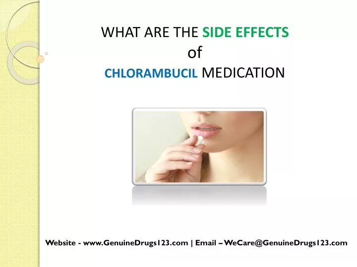 what are the side effects of chlorambucil