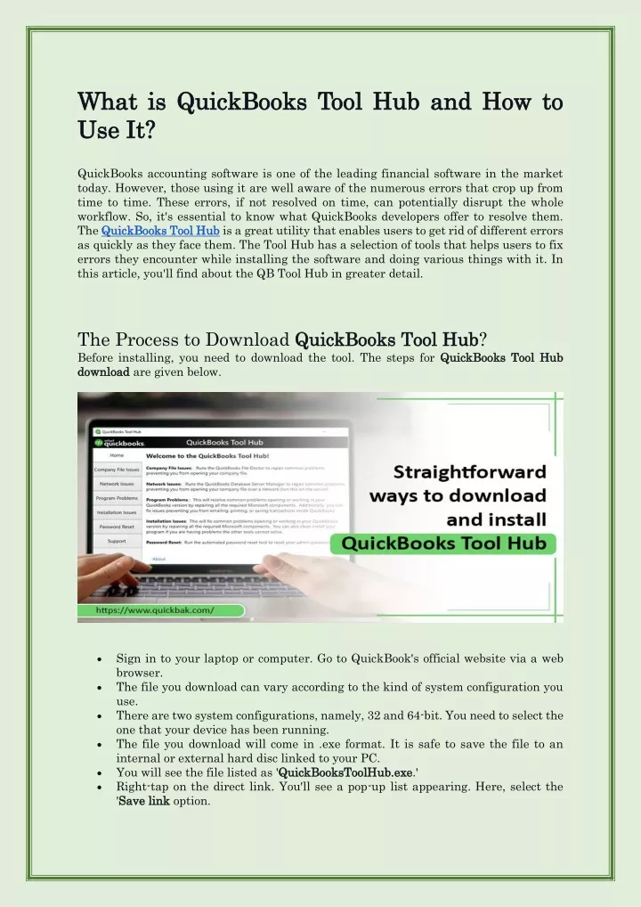what is what is quickbooks tool hub quickbooks
