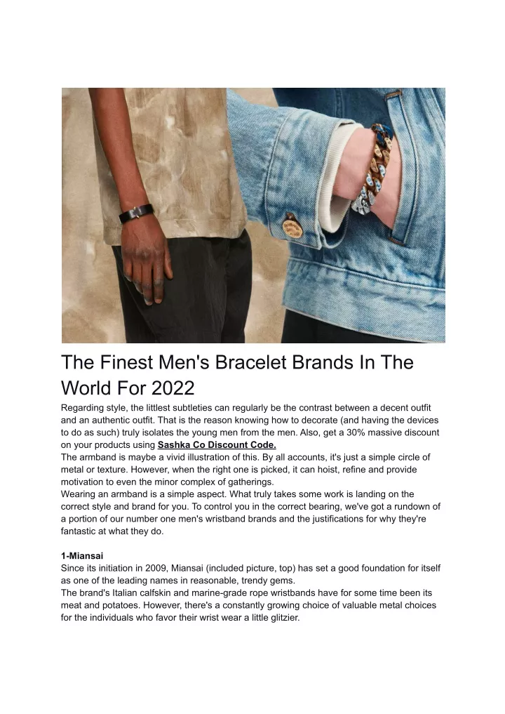 the finest men s bracelet brands in the world